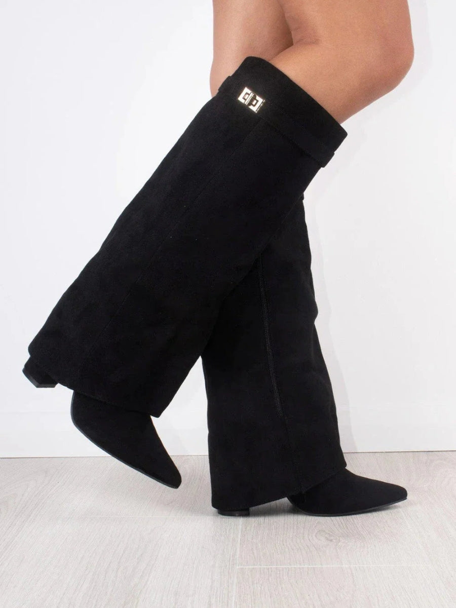 Eleganckie Botki Damskie Zamszowe | Stylowe Obuwie 3