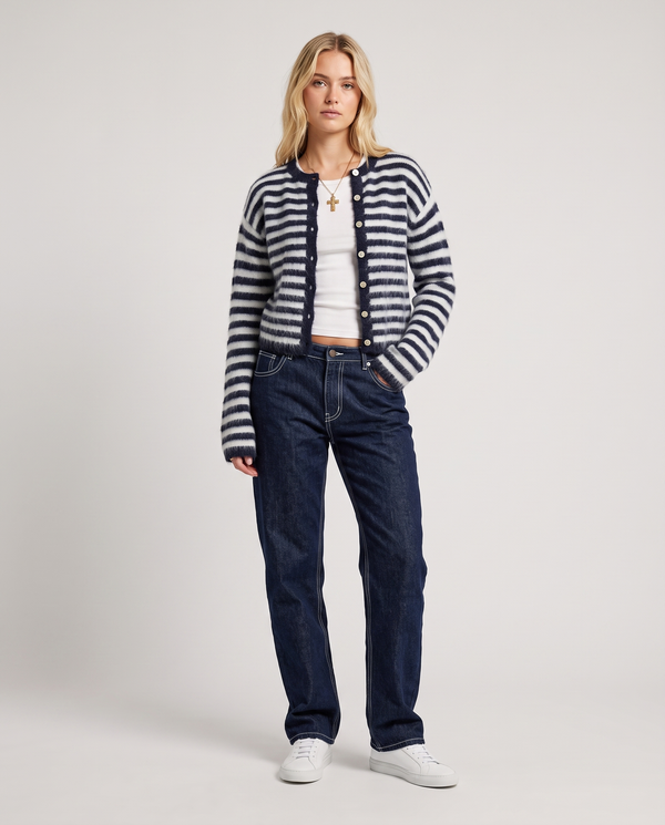 Kardigan Evie Granatowy w Paski (minkadink)