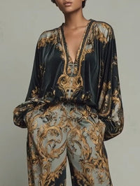 Barokowy Zestaw Dwuczęściowy | Elegancka Moda Damska 3