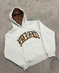 Casualowa Bluza z Kapturem w Panterkę | Streetwear 3