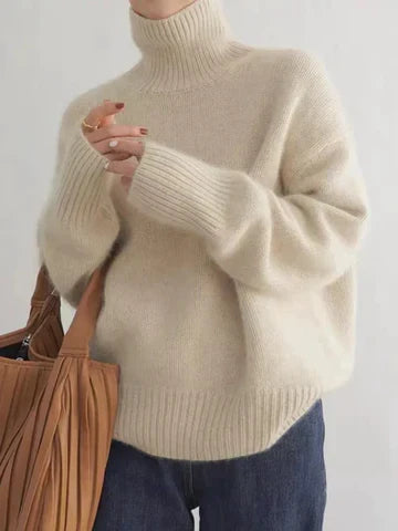 Sweter Damski Oversize z Golfem