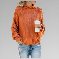 Sweter Damski z Golfem Oversize