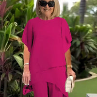 Elegancki Komplet Szyfonowy Damski | Dres Damski Komplet 4