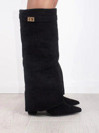 Eleganckie Botki Damskie Zamszowe | Stylowe Obuwie 2