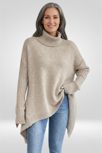 Sweter Damski Oversize z Golfem