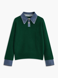 Luźny Sweter Z Klapami | Sweter Damski 2 W 1 11
