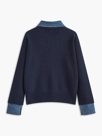 Luźny Sweter Z Klapami | Sweter Damski 2 W 1 2
