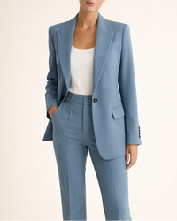 Stylowy Garnitur Damski Komplet | Elegancki Z Rozszerzanymi Spodniami 10