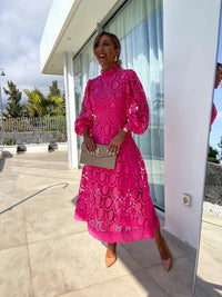 Sukienka Koronkowa z Bufkami | Elegancka Moda Damska 5