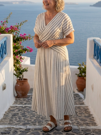 Sukienka Midi Elegancka z Dekoltem V | Casual Dress 3
