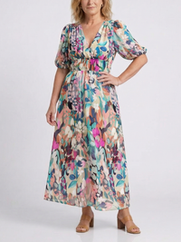 Sukienka Midi Eulalie | Elegancka Sukienka z Krótkim Rękawem 2