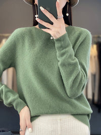 Sweter Damski z Pluszowej Dzianiny