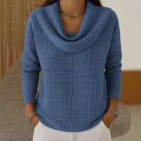 Sweter Damski z Dekoltem Woda