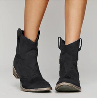 Zamszowe Buty Westernowe | Eleganckie Obuwie Damskie 3