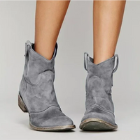 Zamszowe Buty Westernowe | Eleganckie Obuwie Damskie 4
