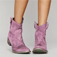 Zamszowe Buty Westernowe | Eleganckie Obuwie Damskie 5