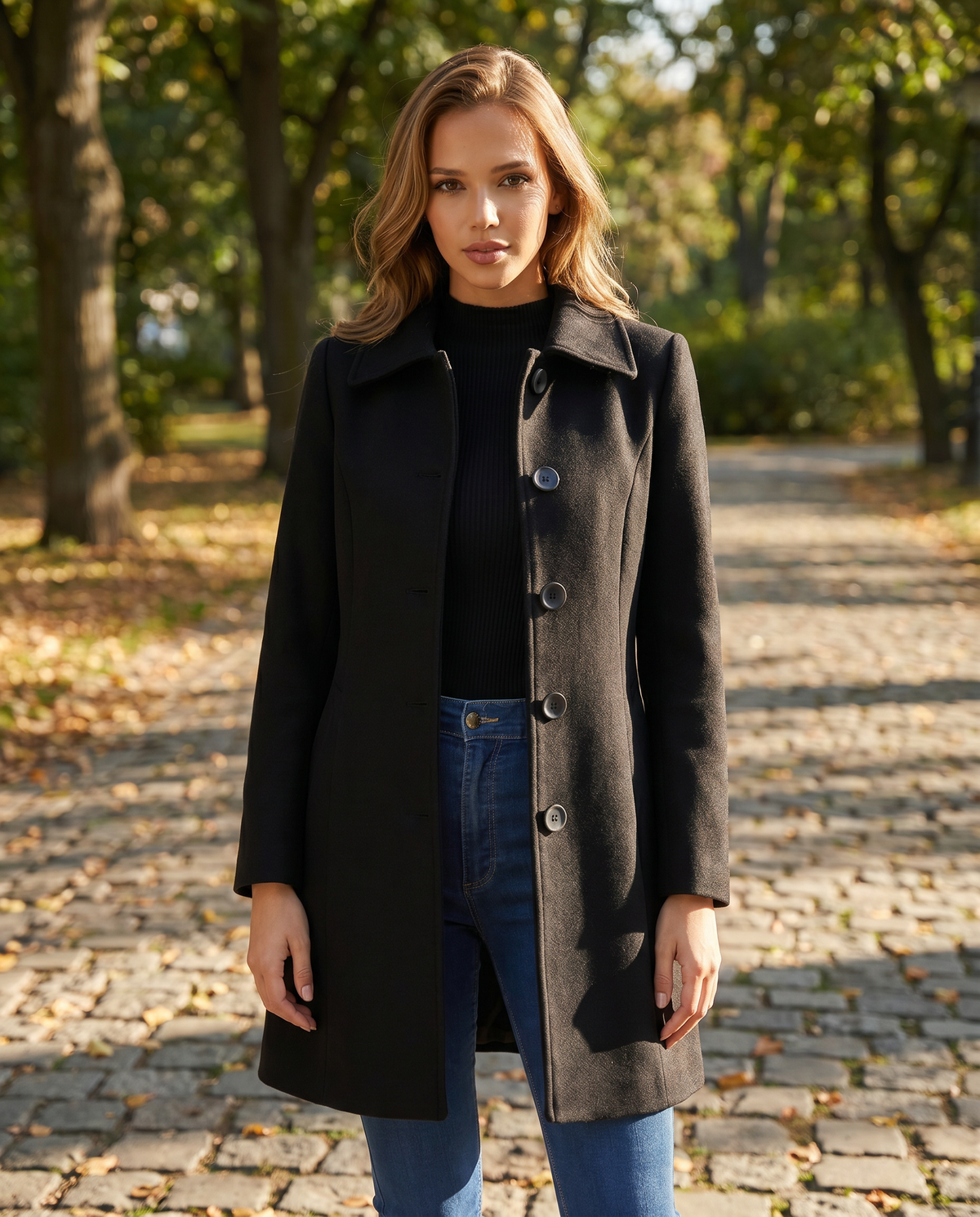 Zimowy Trencz Damski | Elegancki Płaszcz na Chłodne Dni 0
