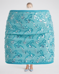 Mini Spódnica Aqua Cekiny (rebellious) - detail