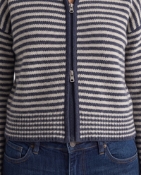 Granatowo-Kremowa Bluza Z Kapturem (minkadink) - detail